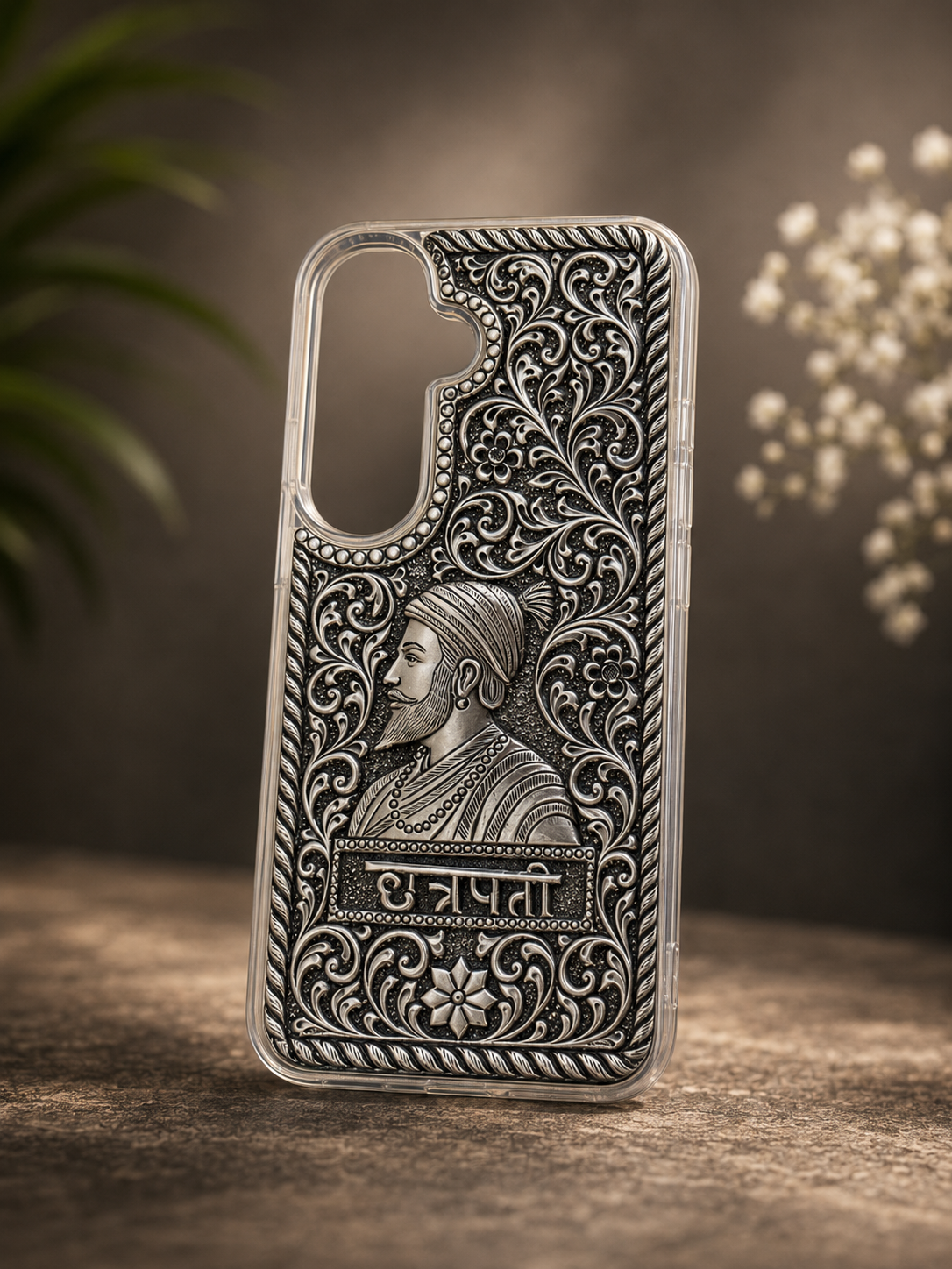 Chhatrapati Shivaji Maharaj Silver Phone Cover for Samsung Galaxy S26