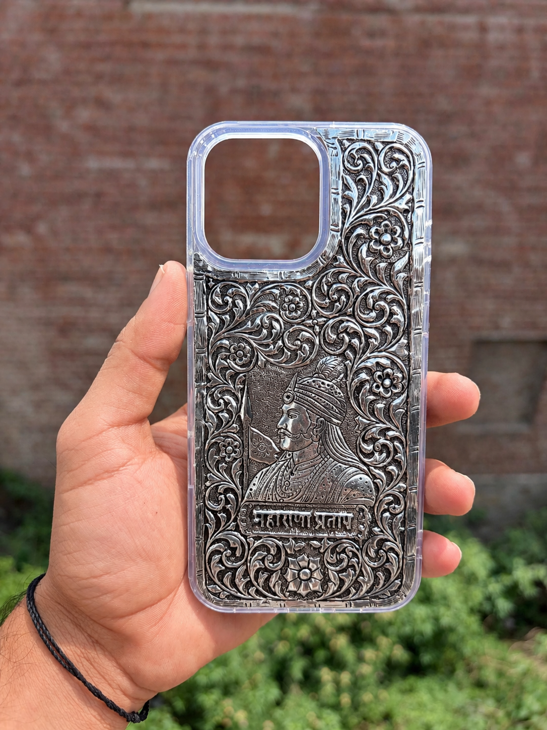 Maharana Pratap Silver Phone Cover