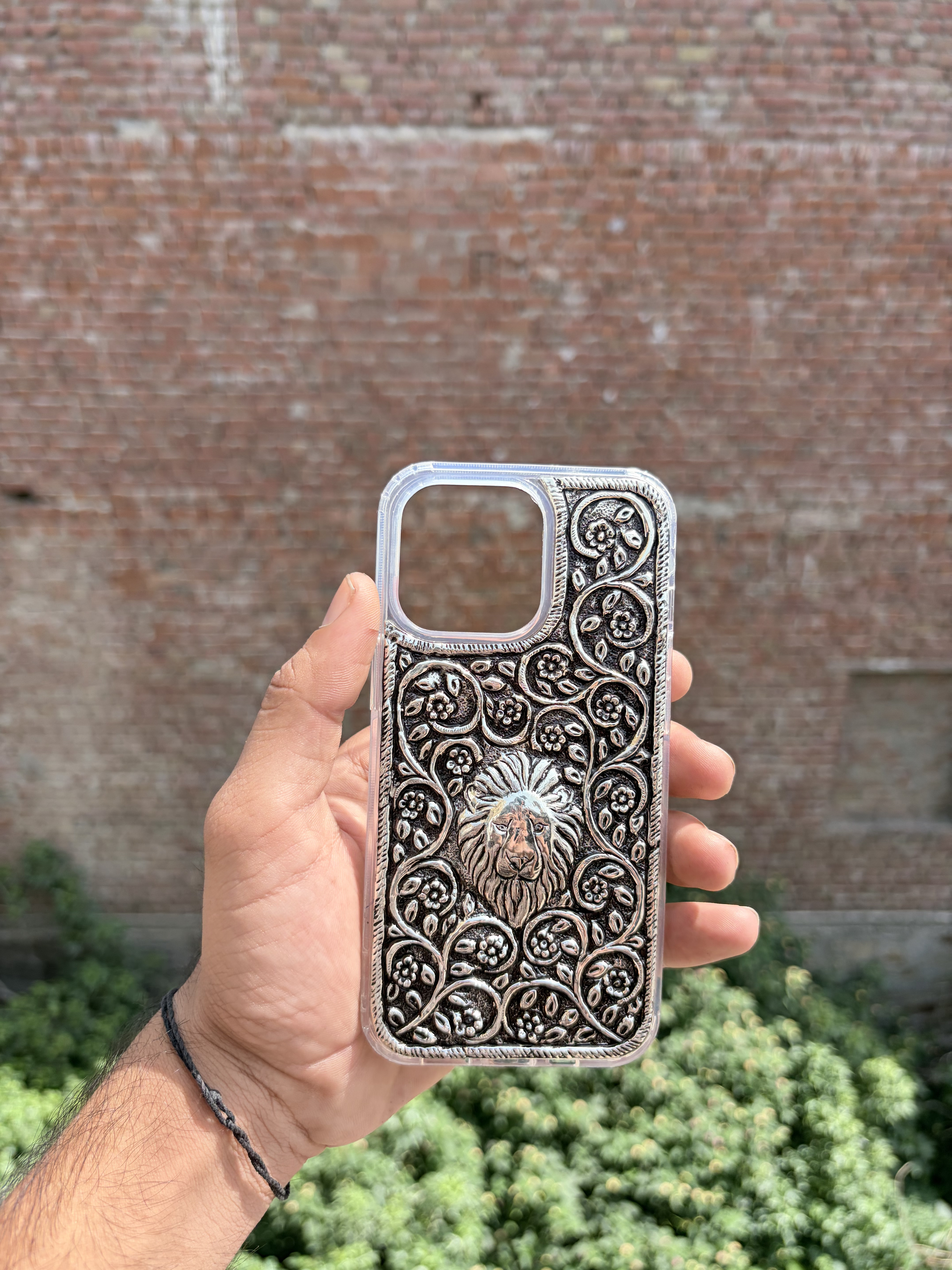 Lion Silver Phone Cover
